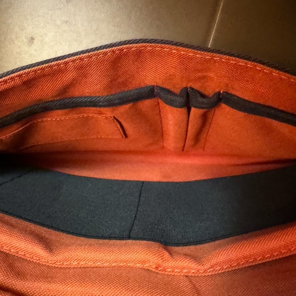 KNOMO LONDON TROON Slim Messenger Laptop Bag Brown Canvas Leather Satchel - Picture 12 of 17